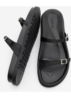 MARJIN Women's Stoned Banded Casual Slippers Esruna  - Image 5
