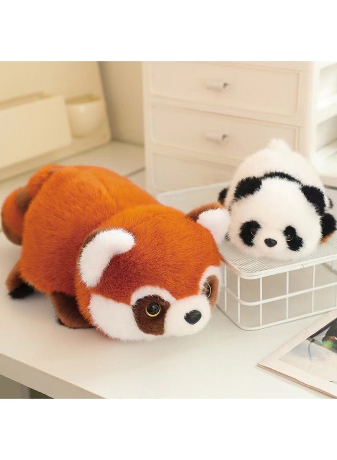 Adorable Realistic Plush Toy Raccoon Transform Birthday Gift Soft Stuffed Animal Doll Available Short Plush Material-Specifications:25cm-Color:Panda Flip Grey Penguin  - Image 2