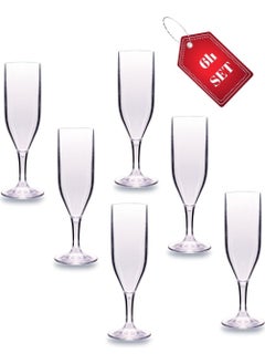 Hubby Chef Unbreakable Glass Marin Champagne Glass Goblet Set of 6  - Image 1
