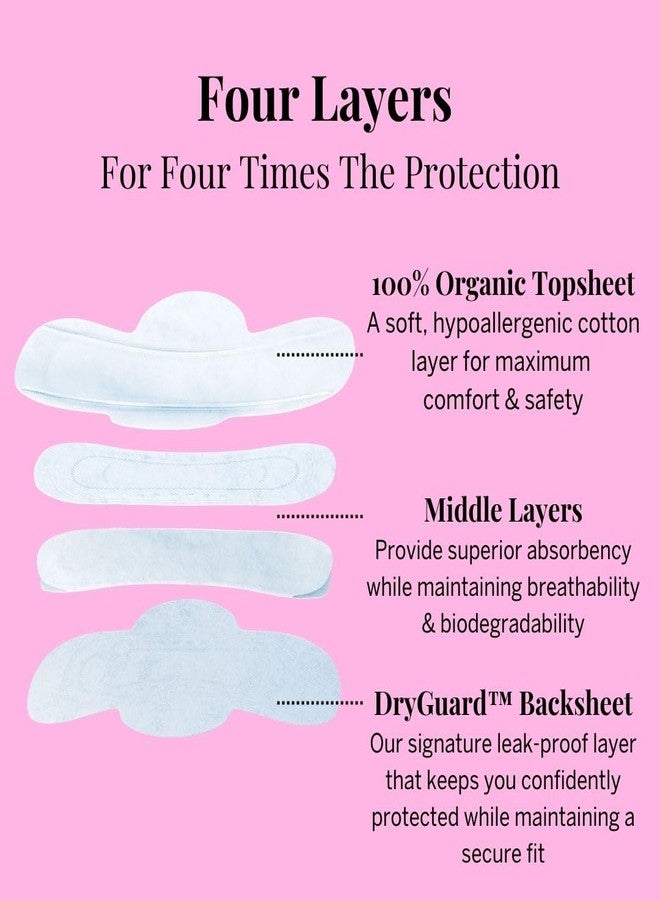 كأس بيكسي فوط بيكسي الصحية - فوط صحية للاستخدام مرة واحدة - غطاء قطني عضوي - فوط صحية غير معطرة للنساء - قابلة للتحلل الحيوي - فوطة صغيرة بأجنحة - 16 فوطة - Image 4