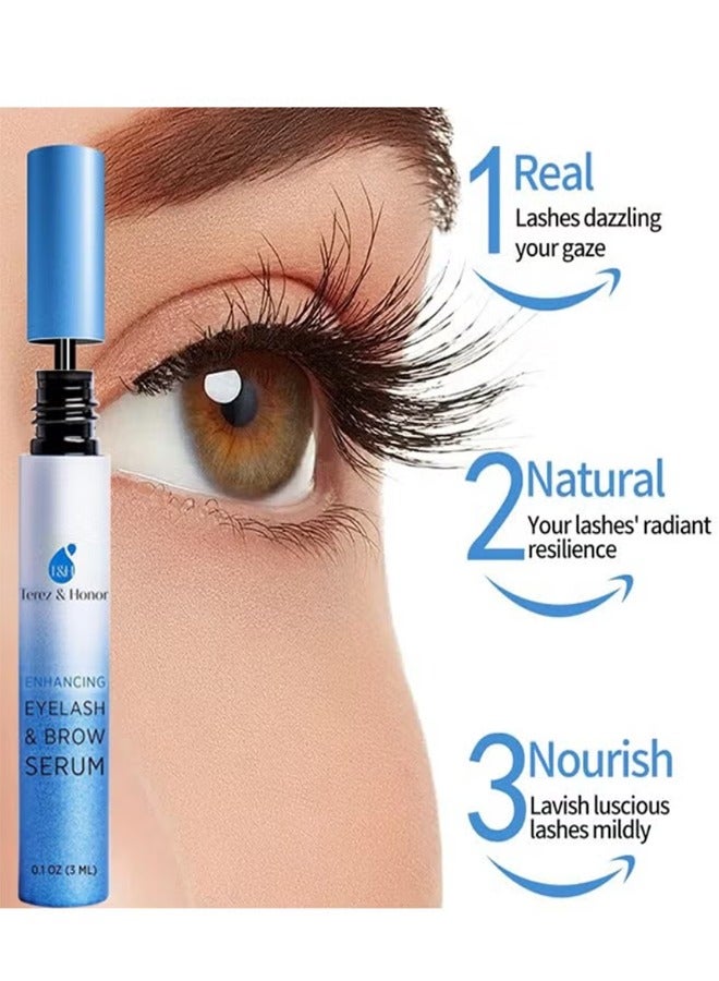 TEREZ & HONOR Natural Eyelash Growth Serum and Brow Enhancer to Grow Thicker, Longer Lashes for Long, Luscious Lashes and Eyebrows[3ml] - Image 3