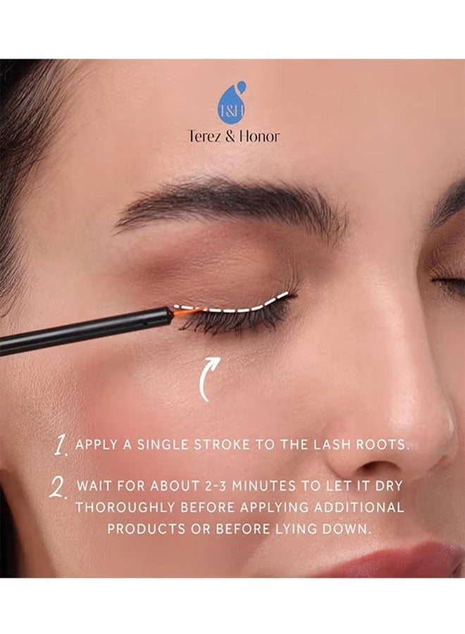 TEREZ & HONOR Natural Eyelash Growth Serum and Brow Enhancer to Grow Thicker, Longer Lashes for Long, Luscious Lashes and Eyebrows[3ml] - Image 4