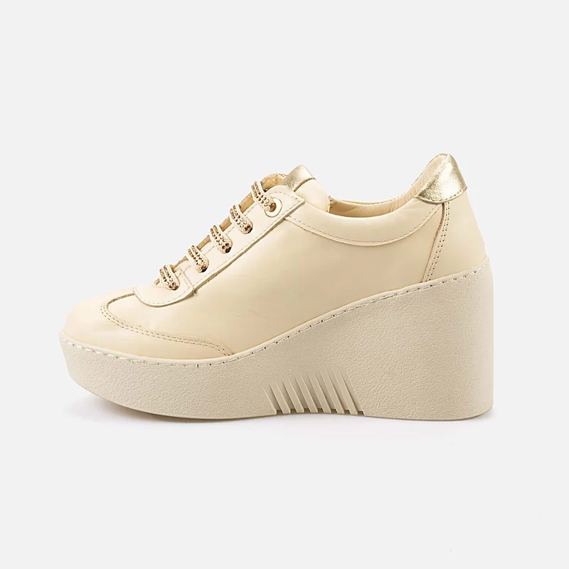 كيمال تانجا Leather Women's Wedge Heel Casual Shoes 23039-06