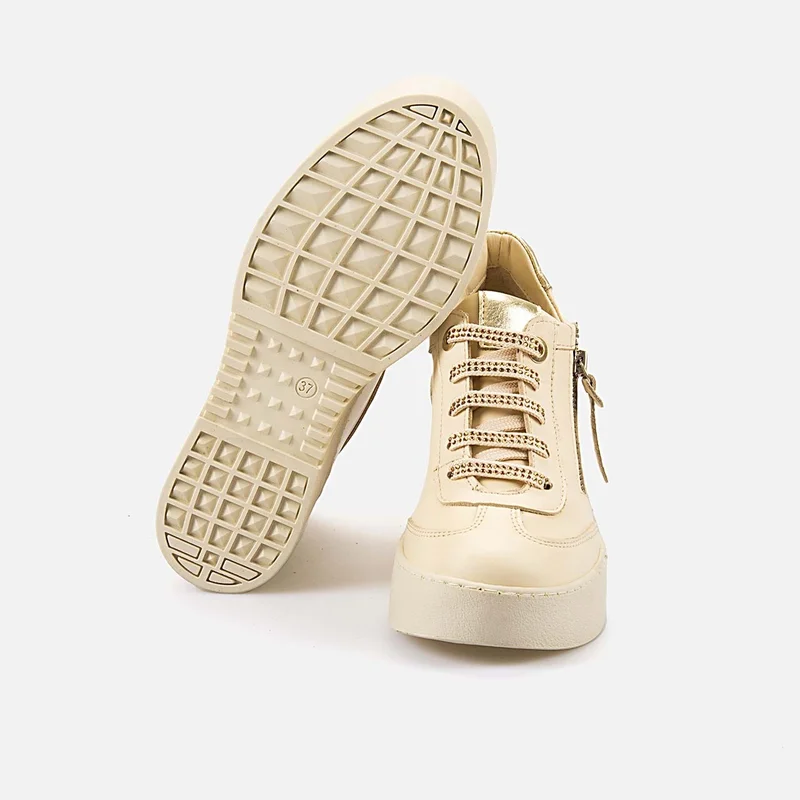 كيمال تانجا Leather Women's Wedge Heel Casual Shoes 23039-06