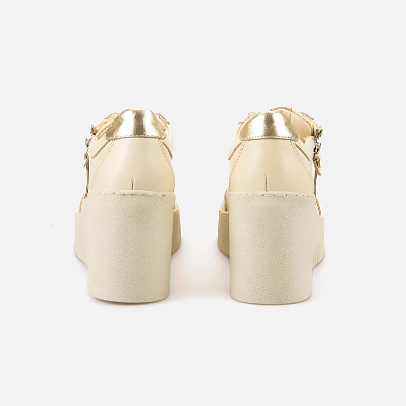 كيمال تانجا Leather Women's Wedge Heel Casual Shoes 23039-06