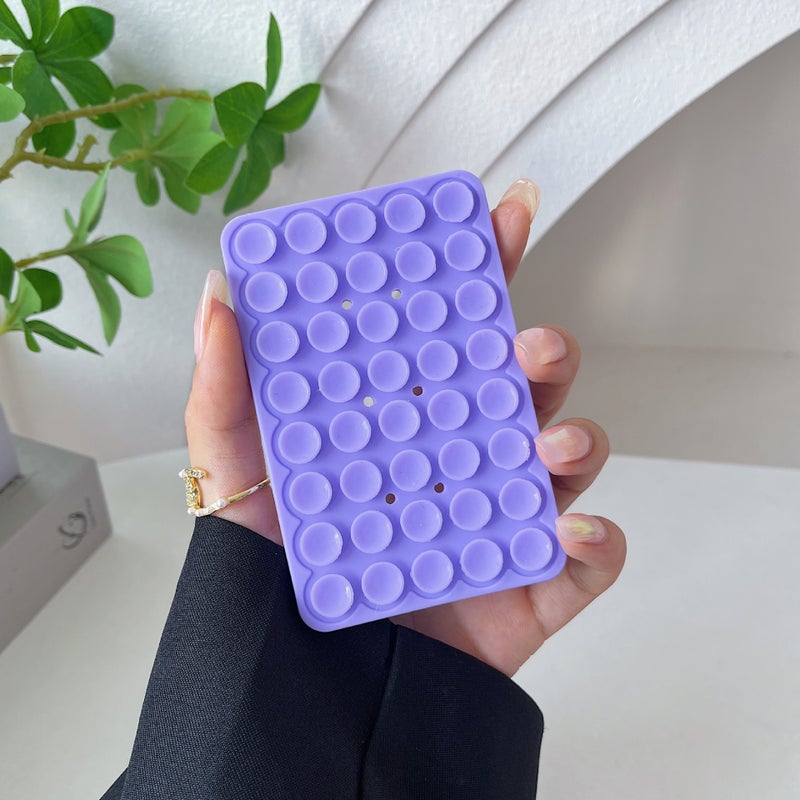 Multifunctional Double-Sided Silicone Suction Cups, 40pcs Mobile Accessories Purple (OPP bag)