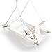 gladswing Baby Swing Indoor and Outdoor Canvas Hammock Swing for Baby to Toddler with a Comfortable Seat Macaroon Wooden Toy Adjustable 5Point HarnessGift for Baby Boys Girls 3 Modes White - Image 4