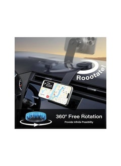 erorex Rotatable Dashboard Magnetic Phone Holder for Car, Magsafe Car Mount for Dashboard and More Places, Universal Mobile Phone Holder Compatible with iPhone 15 14 13 12 Bendable Memory Alloy  - Image 2