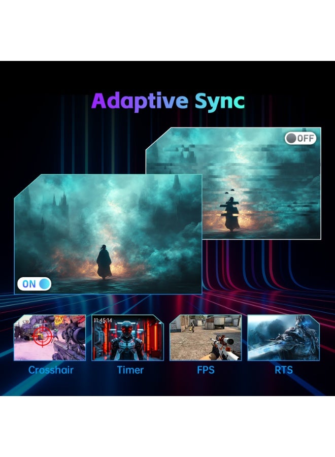 KTC 24 Inch Computer Monitor, FHD 144Hz Office Gaming Monitor, IPS, Adaptive-Sync, HDMI & DP Port, 1500:1 Contrast Ratio, Bluelight Filter, Tilt Adjustable, H24B9S - Image 3