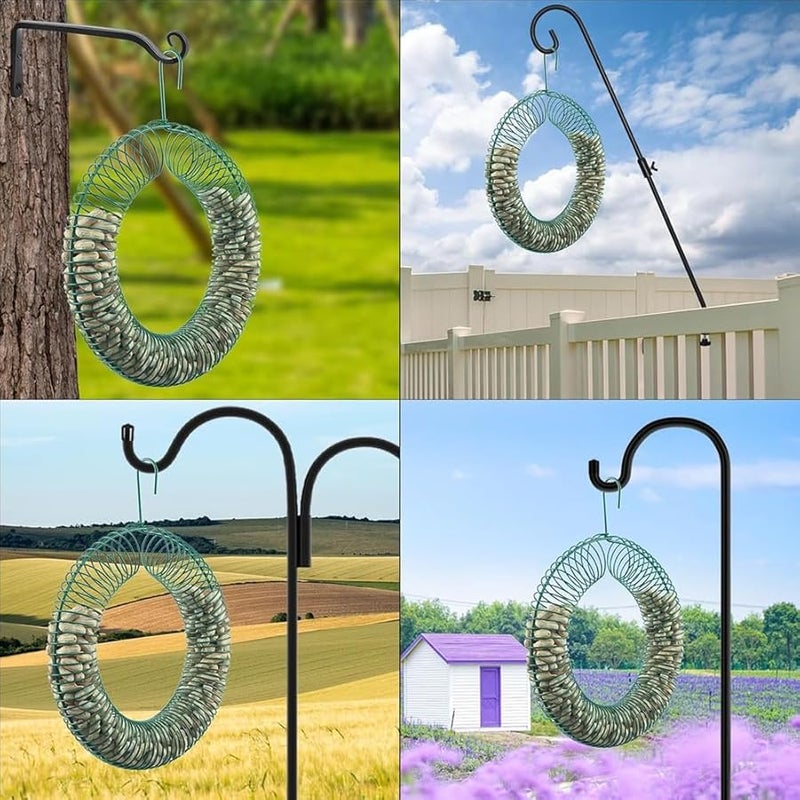Solid Steel Peanut Wreath Bird Feeder 16 Inch Rust Waterproof With Hook - Image 3