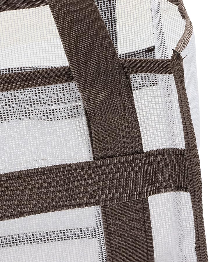 حقيبة شاطئ كبيرة الحجم قابلة للطي من قماش أكسفورد شبكي للتخزين في الهواء الطلق وحمام السباحة والسفر - Image 4