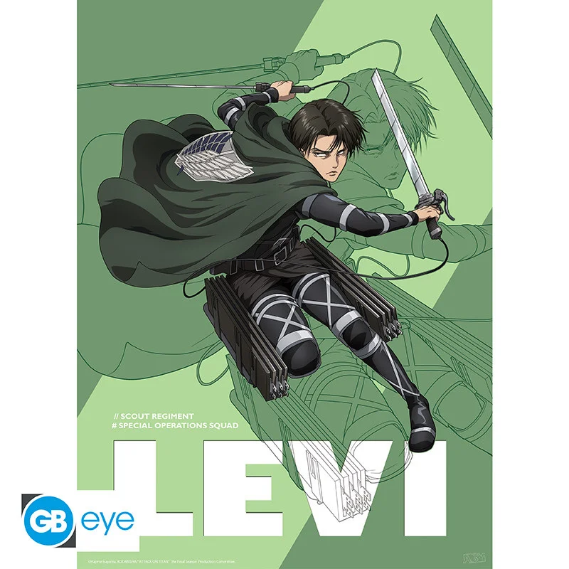 ABYstyle Attack on Titan Levi & Mikasa 2-Pack Posters (52x38cm)