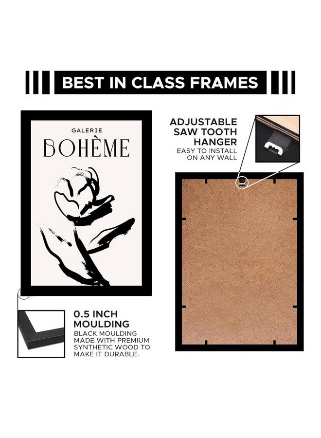 MyTees BOHO Set of 3 BOHO Modern Art Premium Brown frame Bohemian Painting for Wall Decoration Digital Reprint 13.5 inch x 10.5 inch Bohemian Painting (With Frame, Pack of 3) - Image 4