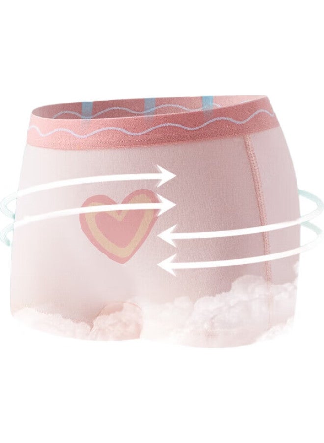 YUZHAOLIN Children'S Underwear, Boys And Girls A-Class Lycra Cotton Boxer Briefs, Baby Antibacterial Shorts, Four-Pack, Yanci Heart, 130 - Image 1