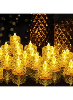 Yoawllty 24 Packs Flameless Votive Candles,Flameless Flickering Electric Fake Candle,Battery Operated LED Tea Lights in Warm White for Wedding and Table  - Image 5