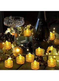Yoawllty 24 Packs Flameless Votive Candles,Flameless Flickering Electric Fake Candle,Battery Operated LED Tea Lights in Warm White for Wedding and Table  - Image 2