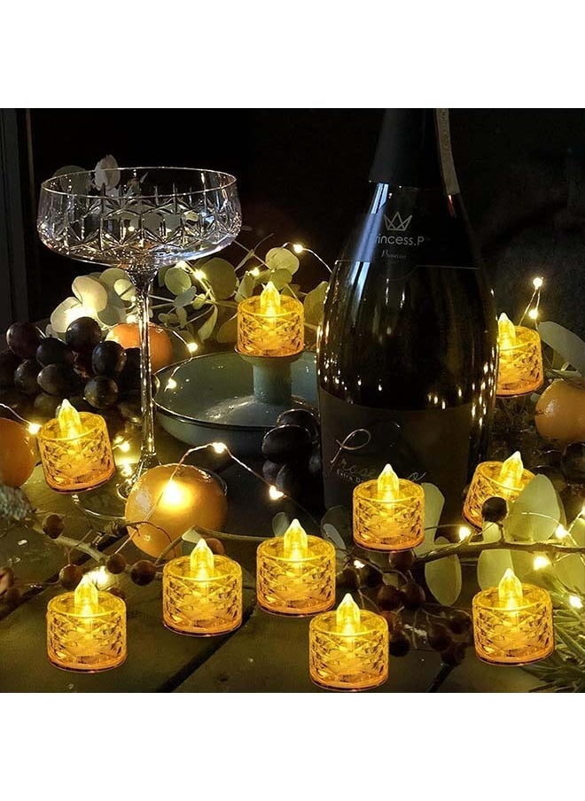 Yoawllty 24 Packs Flameless Votive Candles,Flameless Flickering Electric Fake Candle,Battery Operated LED Tea Lights in Warm White for Wedding and Table  - Image 2