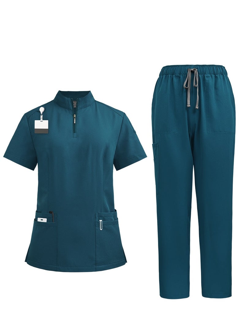 Womens Men Medical Scrubs Set Unisex Scrub Top and Scrub Pant Set Medical Uniform Scrubs Medical Uniform Set - Image 1
