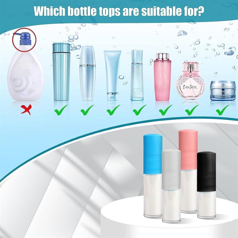 Bukela 8 Pack Silicone Bottle Covers Leak Proof Sleeves for Travel Container Elastic Sleeve for Leak Proofing Reusable Travel Containers Sleeves for Body Wash Shampoo Container - Image 4