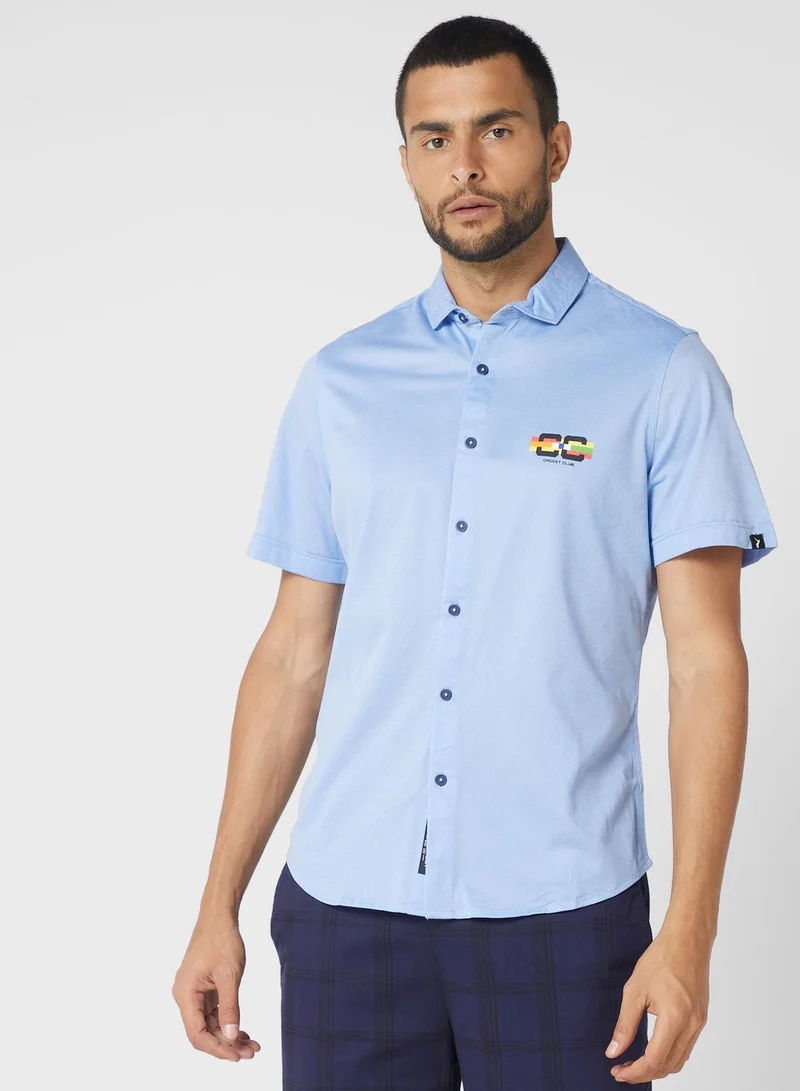 Thomas Scott Cricket Club Collection Classic 4 Way Stretch Slim Fit Casual Shirt
