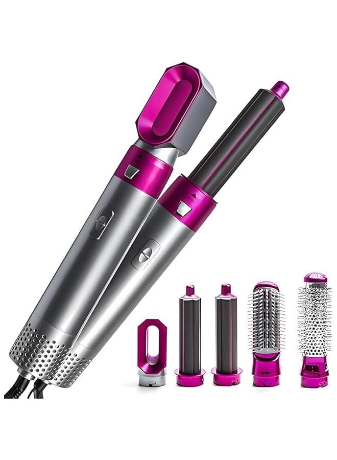 Beauenty 5-in-1 Hot Air Hair Dryer and Curler Tool Set – Multi-Function Hair Styler for Curling, Drying, Straightening, Volumizing, and Smoothing with Interchangeable Attachments - Image 1