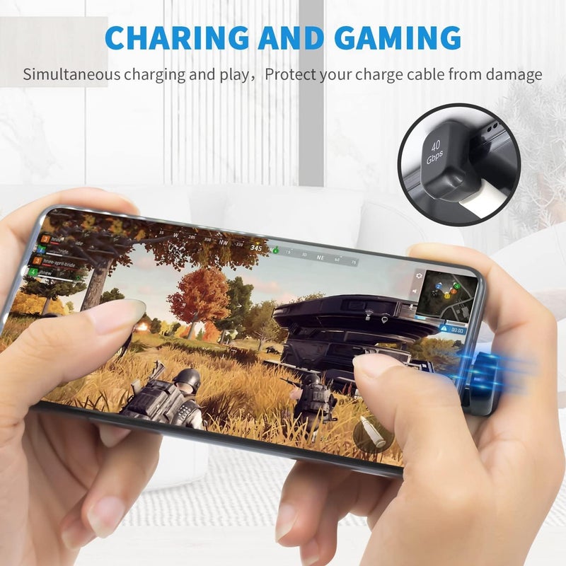 ETZIN محول USB C بزاوية 180 درجة 40Gbps، شكل U ذكر إلى أنثى محول موسع متوافق مع Rog Ally و Steam Deck و Switch - Image 5