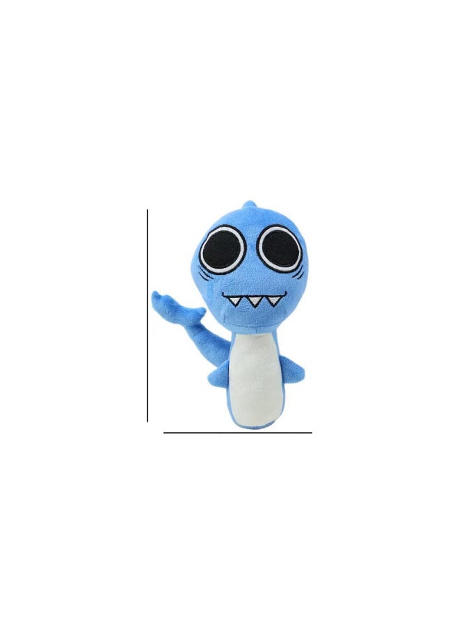 Generic - Sprunki Game Character Doll Plush Toy Wenda Sprunki Cartoon Doll Pillow-Color:20cm77g Rhythm Box-depending Into Green Monster-Height:Single Compression - Image 1