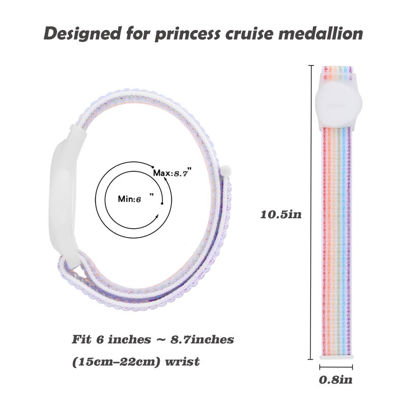Orisell 2 Packs Princess Medallion Holder & 5 Pack Cruise Luggage Tags for Princess Ships (Black-Pink) - Image 5
