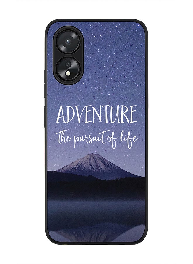 Stylizedd Rugged Black Edge case for Oppo A18 / Oppo A38, Slim fit Soft Case Flexible Rubber Edges Anti Drop TPU Gel Thin Cover - Adventure - Image 1