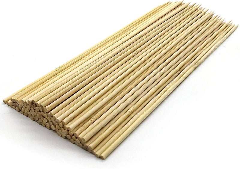 EOS- BUILDING TRUST EOS- Bamboo BBQ Sticks/Kebab Sticks/Wooden skewers/Bamboo Skewers/Roasting Oven, Microwave and Pan, BBQ Friendly for Kabab, Paneer Tikka, Seekh, Barbeque, and Grilling 6 inches (2.3mm Thickness) - Image 1