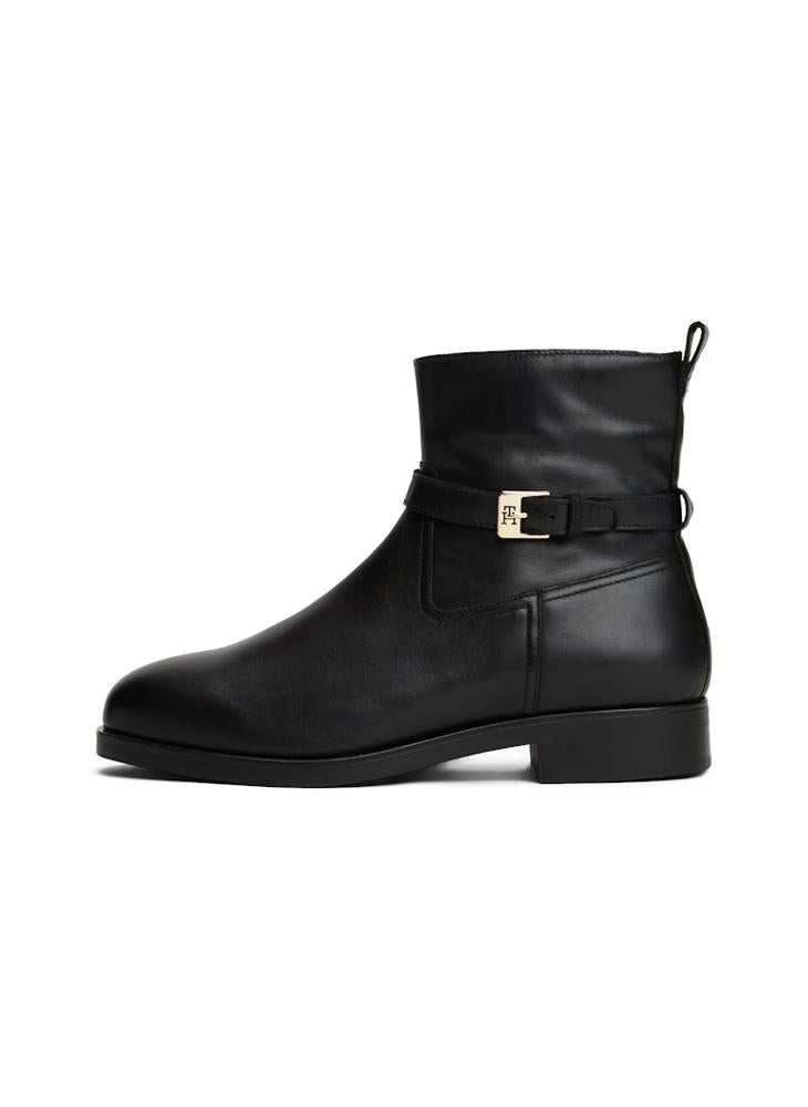 TOMMY HILFIGER Buckle Riding Leather Bootie - Image 2