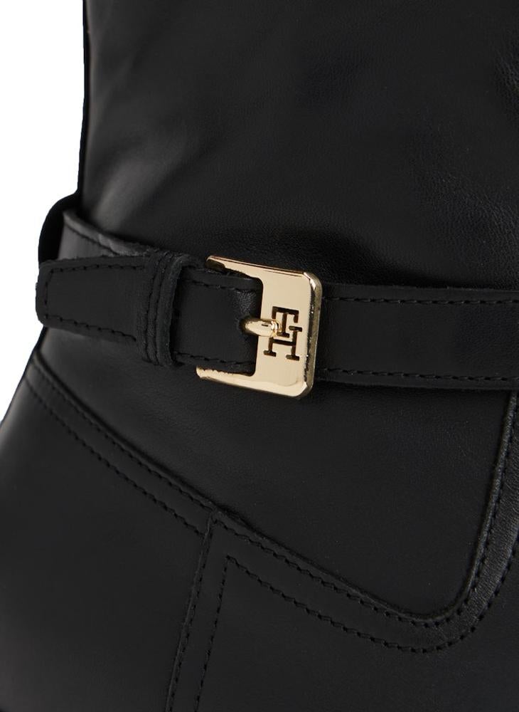 TOMMY HILFIGER Buckle Riding Leather Bootie - Image 5