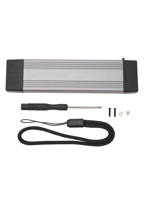 M.2 Nvme PCIE/NGFF SATA SSD Enclosure Dual Protocol SSD Enclosure USB3.2 Gen2+Type-c Dual Connector Portable Aluminum Alloy Hard Drive Enclosure