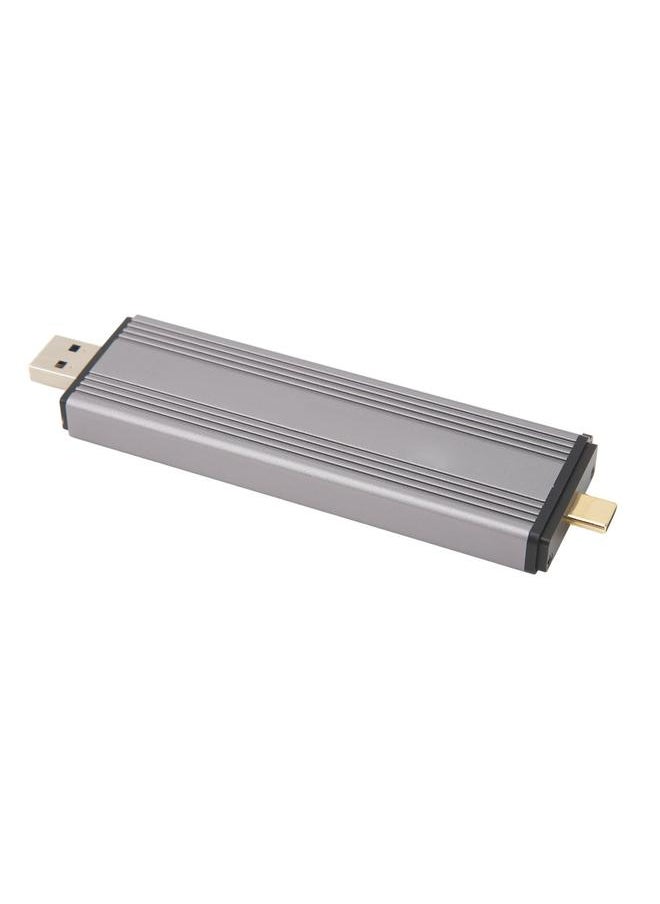 Thoraya M.2 Nvme PCIE/NGFF SATA SSD Enclosure Dual Protocol SSD Enclosure USB3.2 Gen2+Type-c Dual Connector Portable Aluminum Alloy Hard Drive Enclosure  - Image 4