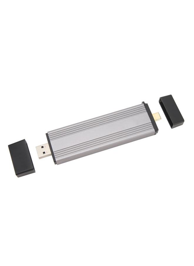 Thoraya M.2 Nvme PCIE/NGFF SATA SSD Enclosure Dual Protocol SSD Enclosure USB3.2 Gen2+Type-c Dual Connector Portable Aluminum Alloy Hard Drive Enclosure  - Image 5
