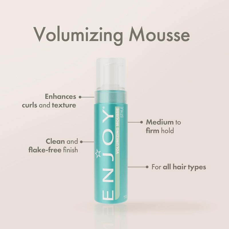 ENJOY Volumizing Mousse - 6.8 OZ Lightweight Volume Building Hair Mousse - Image 2