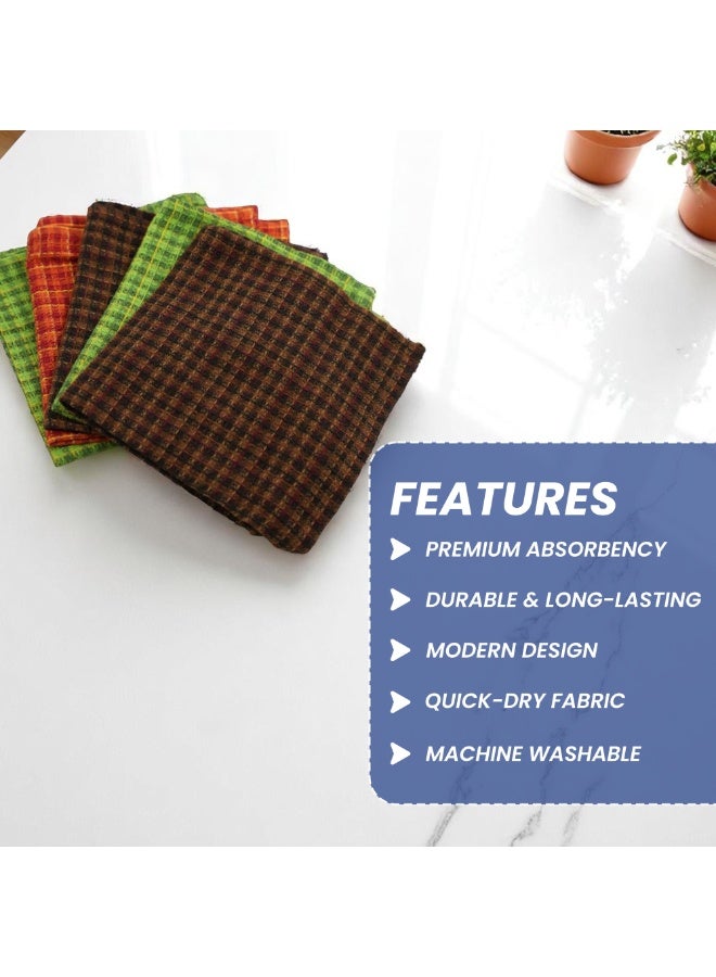 BLOR Multipurpose Microfiber Kitchen Towels 5 Pieces - Ultra Soft, Quick Dry, Reusable & Super Absorbent Dish Towels for Kitchen, Car, Dusting - Cleaning Cloths | 36x38cm - Image 3