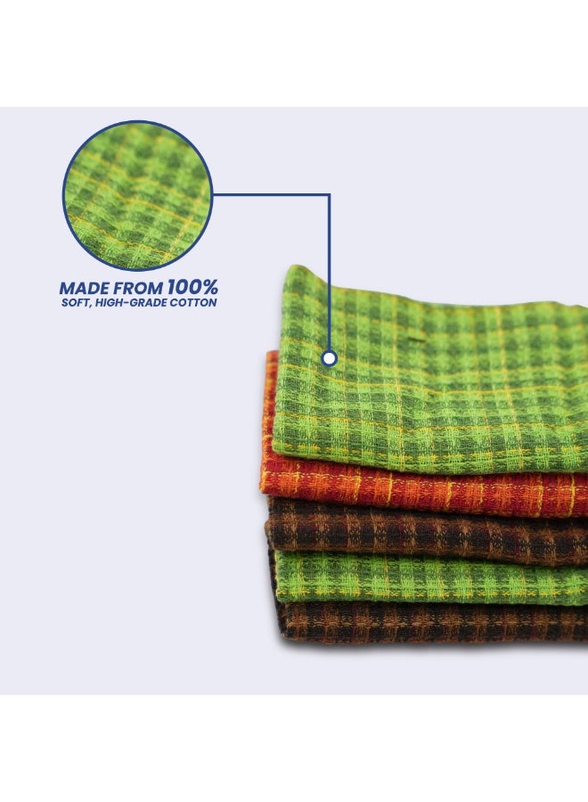 BLOR Multipurpose Microfiber Kitchen Towels 5 Pieces - Ultra Soft, Quick Dry, Reusable & Super Absorbent Dish Towels for Kitchen, Car, Dusting - Cleaning Cloths | 36x38cm - Image 4