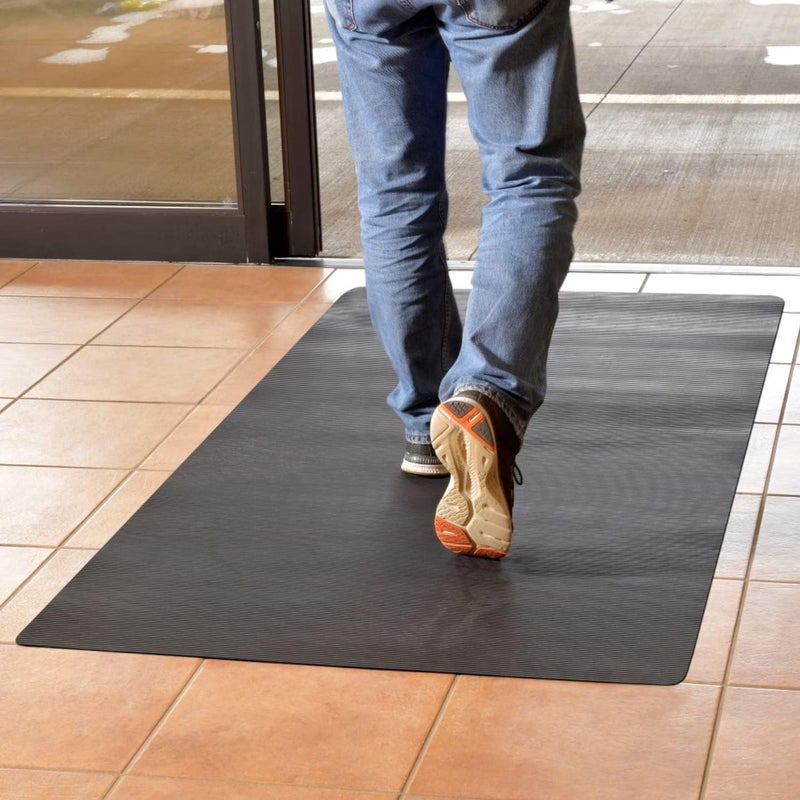 CLIMATEX Indoor/Outdoor Rubber Scraper Mat, 36 in. x 6﻿ ft., Black - Image 5