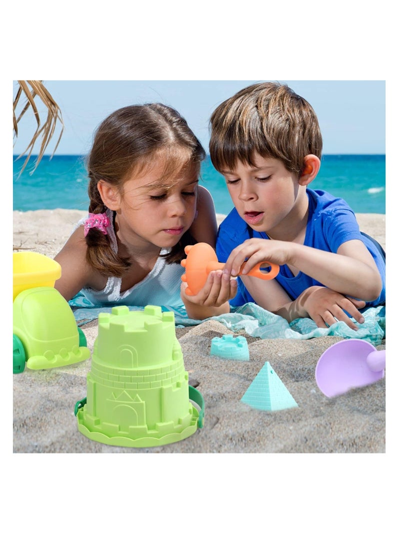 واي آند دي Beach Toys for Toddlers Kids Sand Includes Bucket Dump Truck Toy, Shovel, Rake, Castle and Shovel Sandbox with Bonus Mesh Bag - Image 5