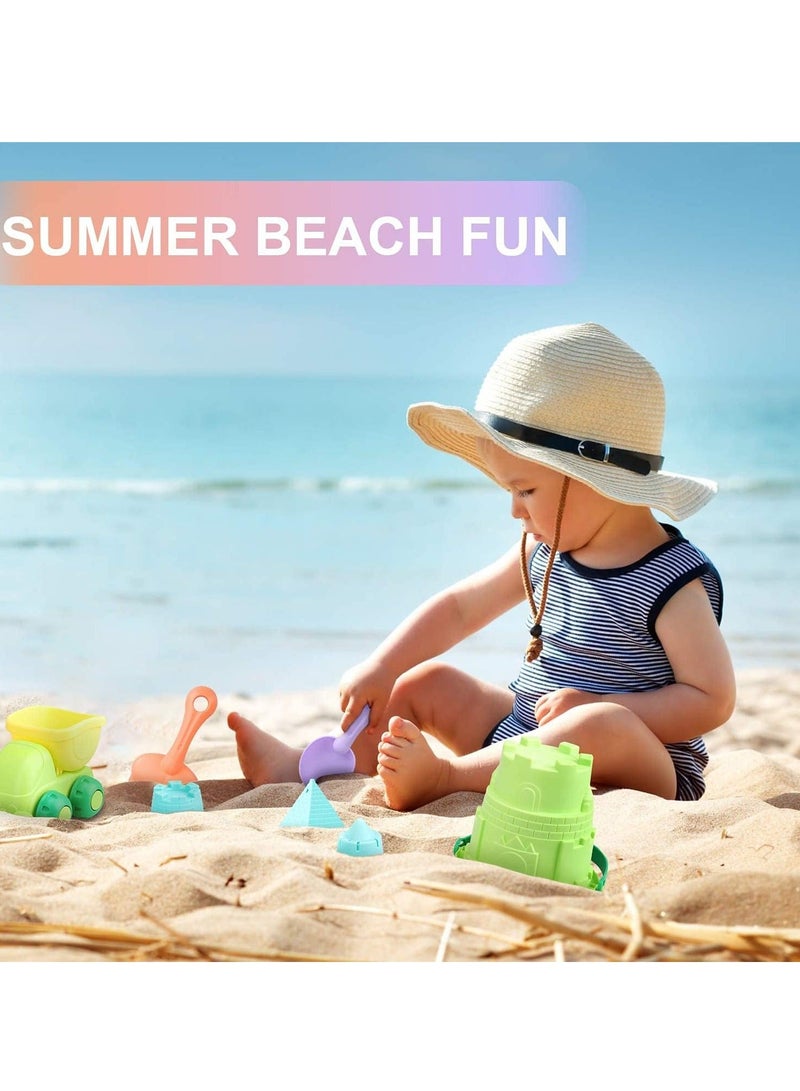 واي آند دي Beach Toys for Toddlers Kids Sand Includes Bucket Dump Truck Toy, Shovel, Rake, Castle and Shovel Sandbox with Bonus Mesh Bag - Image 2