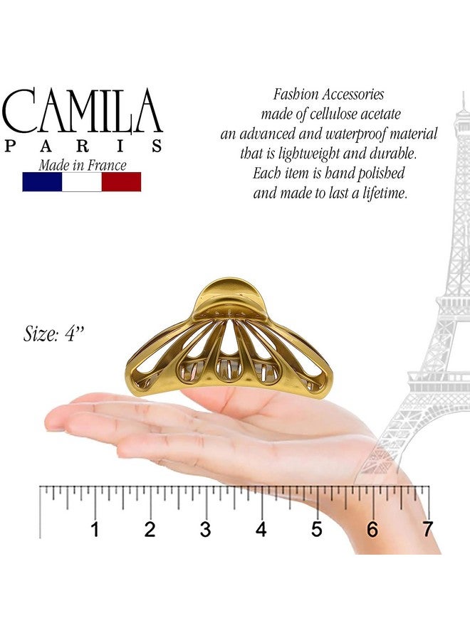 CAMILA Paris Cp3055 French Hair Clip For Women Thick Hair For Long Curly Wavy Hair Gold Girls Hair Claw Clips Fashion Styling Hair Accessories For Women Strong Hold No Slip Grip Made In France - Image 4