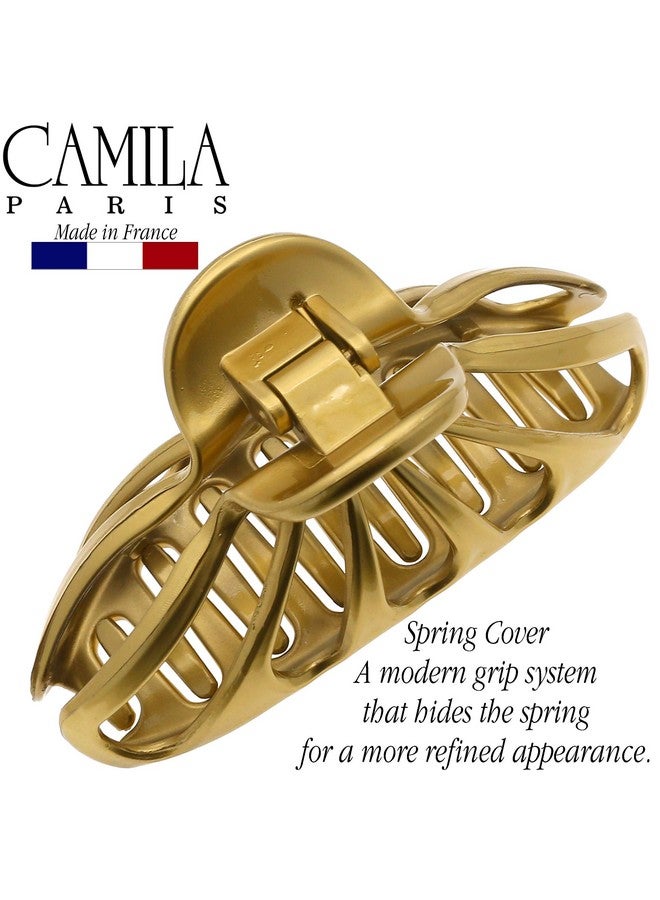 CAMILA Paris Cp3055 French Hair Clip For Women Thick Hair For Long Curly Wavy Hair Gold Girls Hair Claw Clips Fashion Styling Hair Accessories For Women Strong Hold No Slip Grip Made In France - Image 5