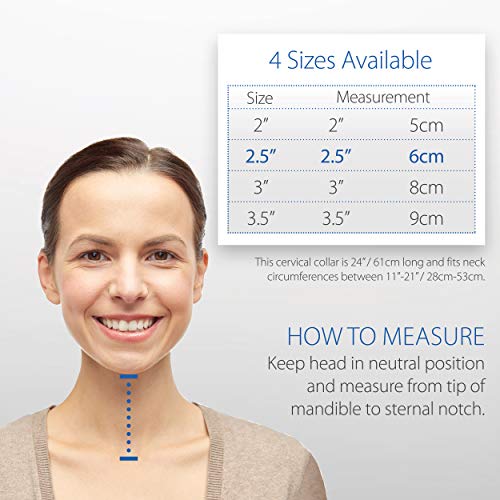 Core Products Soft Foam Cervical Collar Neck Support Brace, Helps Stabilize Vertebrae & Relieve Spinal Pressure for Men & Women - Black, Medium Fits (2.2-2.7 inch) Height - Image 5