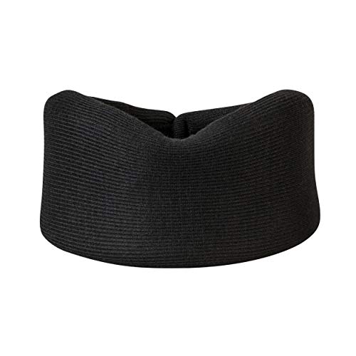 Core Products Soft Foam Cervical Collar Neck Support Brace, Helps Stabilize Vertebrae & Relieve Spinal Pressure for Men & Women - Black, Medium Fits (2.2-2.7 inch) Height - Image 2