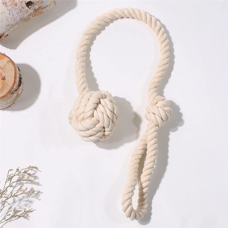 WRINGLE Curtain Rope Tiebacks Easy Knot Loop Connection Holds Your Window Drapes Open Hand Knitted Natural Cotton Neutral Light Beige Color One Pair Set of 2  - Image 4