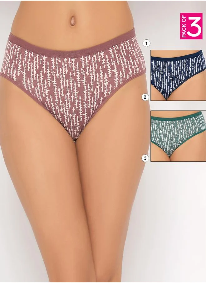 Clovia Clovia Pack of 3 - Printed Hipster Briefs