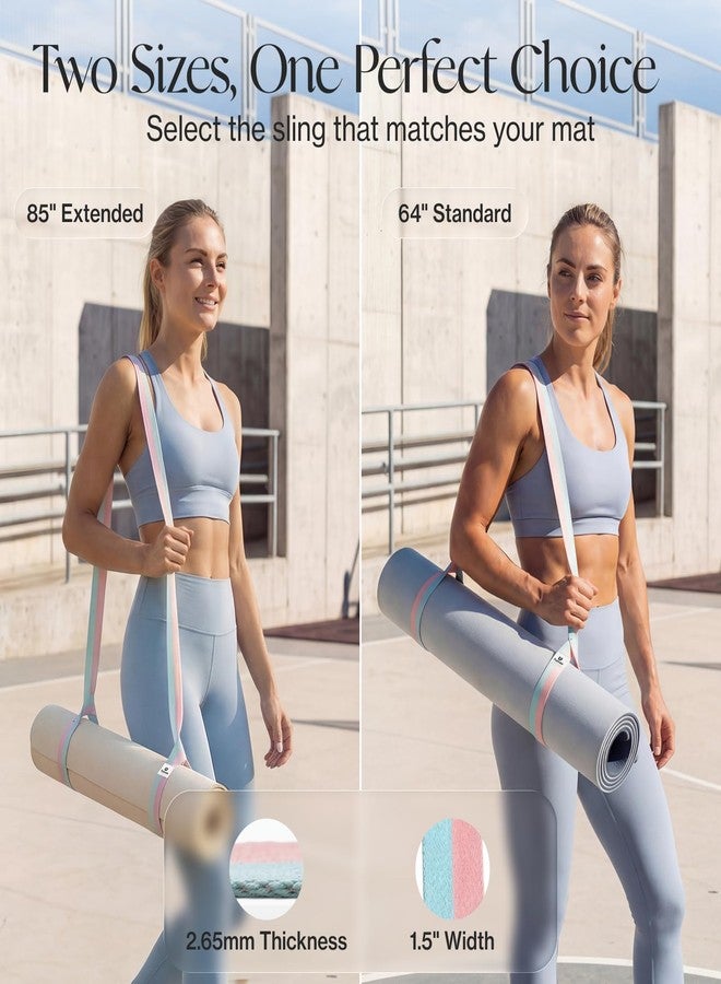 Tumaz (160cm , 10. Just Black) - Tumaz Yoga Mat Strap, Adjustable Mat Carrier Sling & Stretching Strap with Thick, Durable and Comfy Delicate Texture, 160cm & 220cm Inches, Multiple Colour Choices [Mat NOT Included] - Image 5