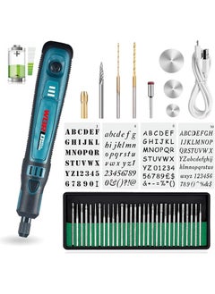 erorex Usb Cordless Electric Engraving Pen Kit Mini 3 Speed Rotary Etching Machine Engraving Jewelry Leather Wood Glass 42Pcs Engraver Tools For Metal With 30 Bits And Stencil  - Image 1