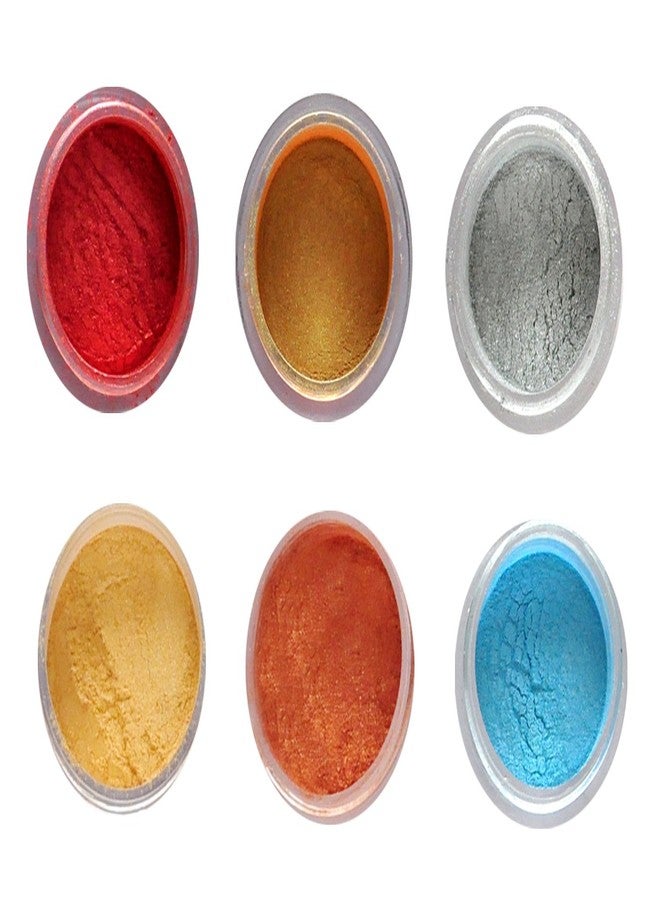 Vozwa Multi Color Eyeshadow Shimmer Powder (Copper, Golden, Maroon, Blue, Silver, Gold Gradient)(0072) - Image 2